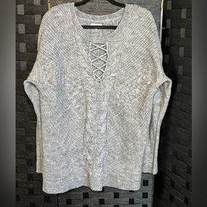 Like New Maurice’s Gray Knit Sweater